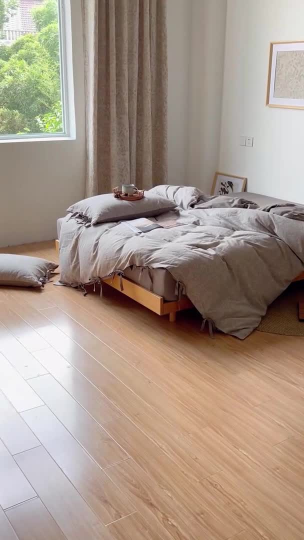 91家纺网 家纺一手货源 找家纺 安莱生活 2022新款华夫格双层纱四件套 华夫格浅灰