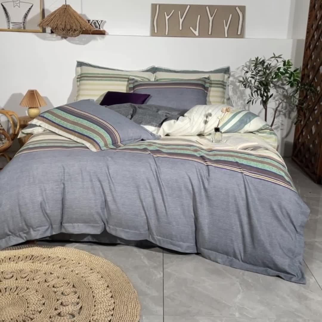 91家纺网 家纺一手货源 找家纺 氧家 2022新款60支兰精天丝印花四件套 般若