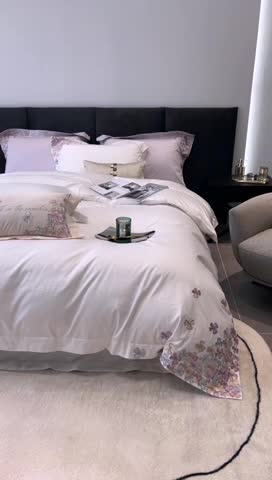 91家纺网 家纺一手货源 找家纺 总鹿班2022新款100支长绒棉刺绣集梦实拍标准会员-20