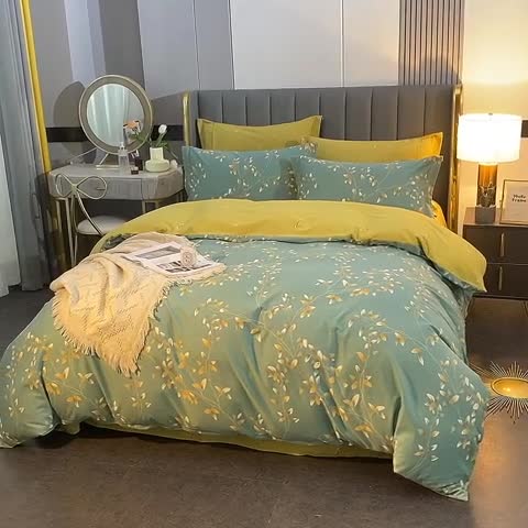 91家纺网 家纺一手货源 找家纺 棉生活  2022新款铂金全棉磨毛系列（AB版设计） 仙草