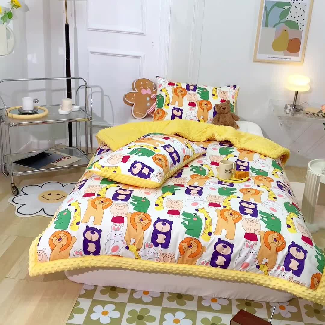 91家纺网 家纺一手货源 找家纺 星期八  2022新款全棉豆豆被春秋被-系列一 鳄鱼