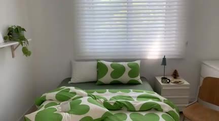 91家纺网 家纺一手货源 找家纺 金丝鸟 2022新款秋冬全棉印花系列四件套 绿色桃心