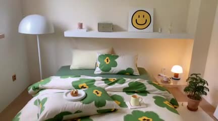 91家纺网 家纺一手货源 找家纺 金丝鸟 2022新款秋冬全棉印花系列四件套 春意盎然