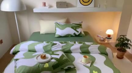 91家纺网 家纺一手货源 找家纺 金丝鸟 2022新款秋冬全棉印花系列四件套 卡拉纹