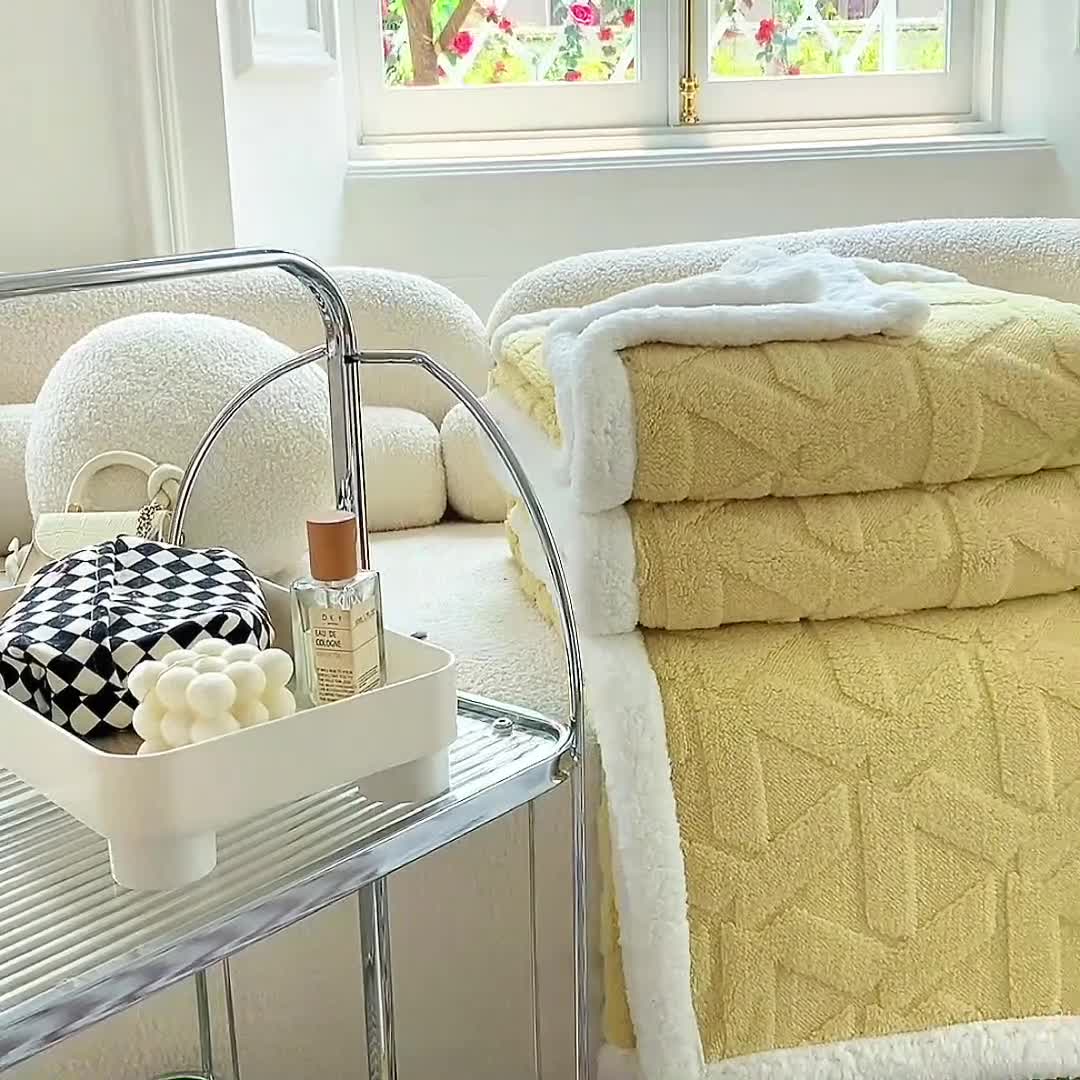 91家纺网 家纺一手货源 找家纺 呗旺鹿新A类双面塔芙绒羊羔绒毛毯办公室午睡盖毯子直播 格调