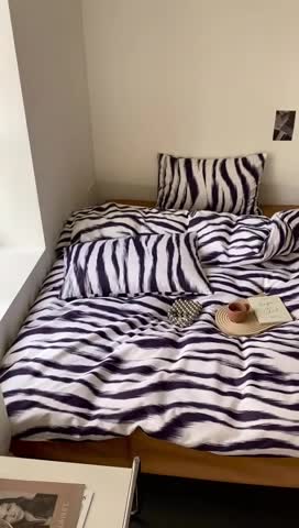 91家纺网 家纺一手货源 找家纺 昔可2022新款全棉四件套新款影棚图 港风豹纹