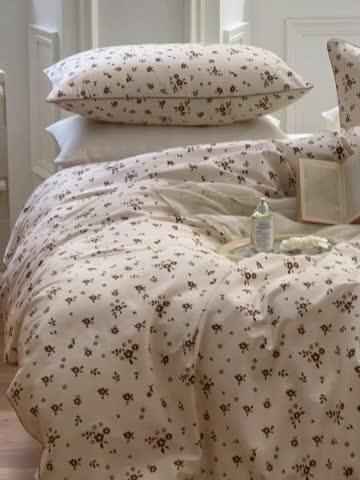 91家纺网 家纺一手货源 找家纺 昔可家纺2022新款嵌绳全棉四件套套件组图一 伊娜