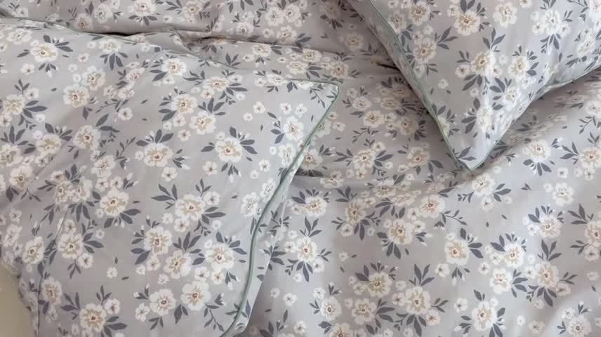 91家纺网 家纺一手货源 找家纺 昔可2022新款嵌绳全棉四件套组图二 浮生