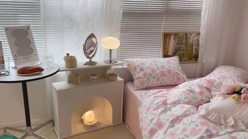 91家纺网 家纺一手货源 找家纺 昔可 2022新款爱丽丝梦游仙境系列四件套 桃之夭夭