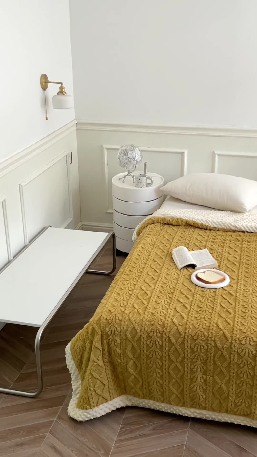 91家纺网 家纺一手货源 找家纺 （总）梦享生活 2022新款豆豆绒毛毯