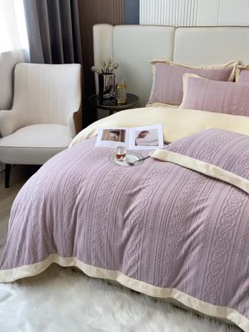 91家纺网 家纺一手货源 找家纺 梦享生活 新款高克重欧式烂花全消光亲肤牛奶绒四件套 欧式烂花-花枝粉