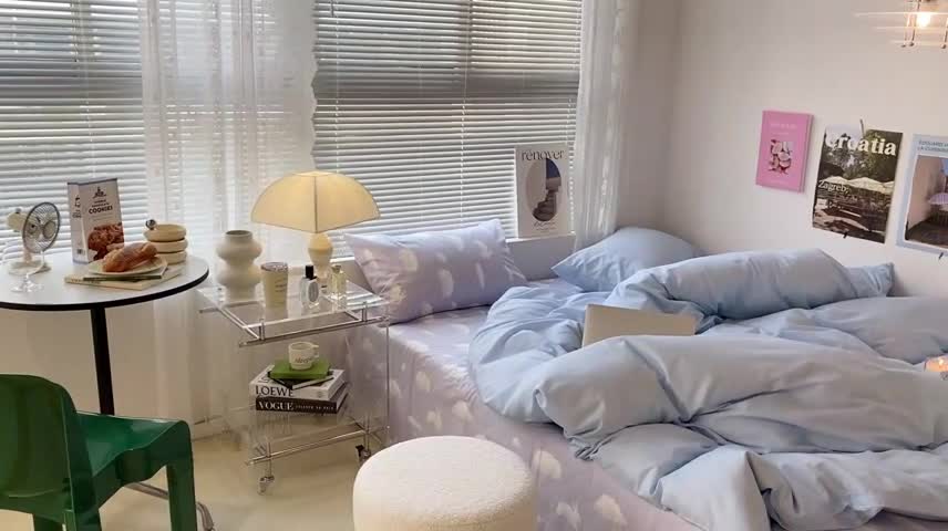 91家纺网 家纺一手货源 找家纺 （总）昔可家纺 2022新款全棉ins云朵系列四件套