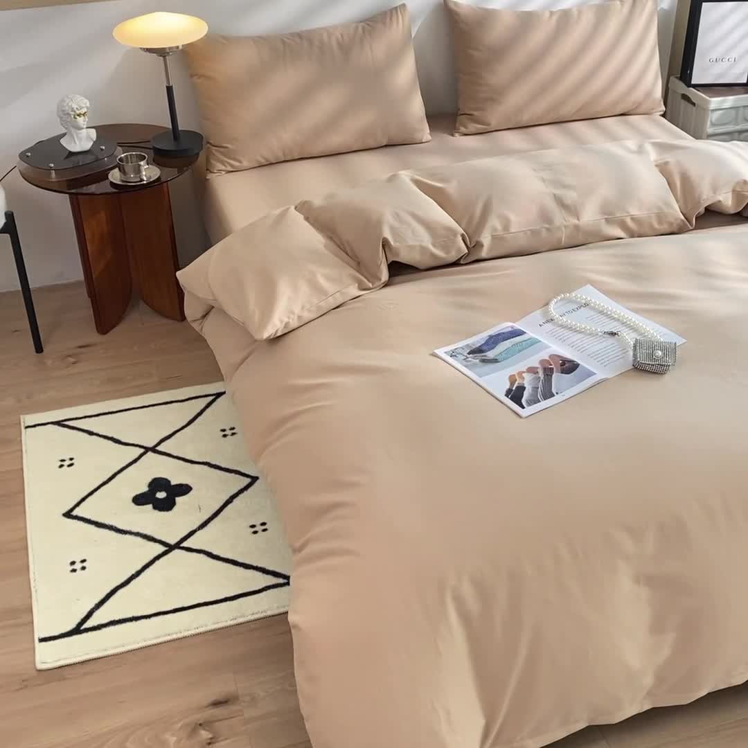 91家纺网 家纺一手货源 找家纺 总玉元坊22可定制全棉纯棉加厚磨毛床单被套床笠四件套三件套