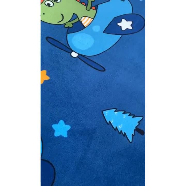 91家纺网 家纺一手货源 找家纺 小虾米 2022新款加厚牛奶绒单品床笠单件套三件套 恐龙乐园