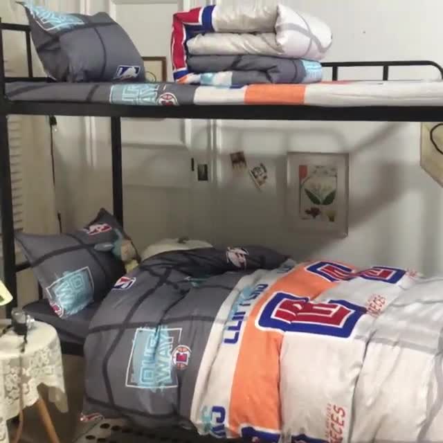 91家纺网 家纺一手货源 找家纺 乐居坊 2022新款芦荟棉上下铺学生床三件套四件套 天使之城