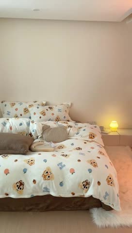 91家纺网 家纺一手货源 找家纺 时光里 230g正宗全消光印花牛奶绒迪士尼四件套 奇奇蒂蒂