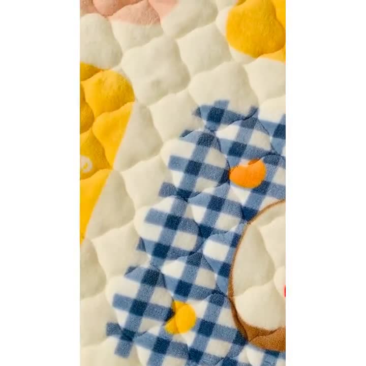 91家纺网 家纺一手货源 找家纺 小虾米 2022新款上下床牛奶绒夹棉床笠 生日派对