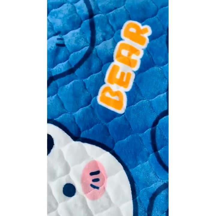 91家纺网 家纺一手货源 找家纺 小虾米 2022新款上下床牛奶绒夹棉床笠 双影熊