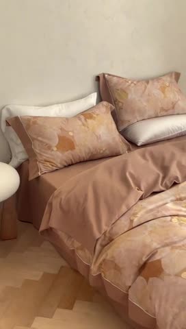 91家纺网 家纺一手货源 找家纺 优然居 100支长绒棉保暖磨毛数码印花系列四件套 茉莉