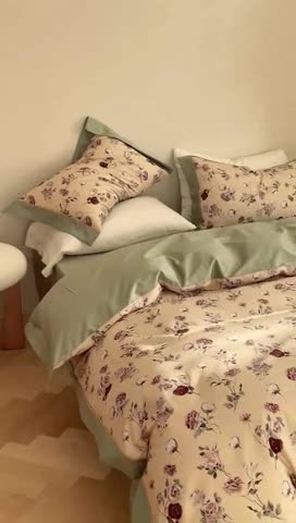 91家纺网 家纺一手货源 找家纺 优然居 100支长绒棉保暖磨毛数码印花系列四件套 莫奈磨毛