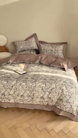 91家纺网 家纺一手货源 找家纺 优然居 100支长绒棉保暖磨毛数码印花系列四件套 爱莎