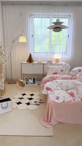 91家纺网 家纺一手货源 找家纺 昔可 2022新款花边牛奶绒四件套 粉色少女心