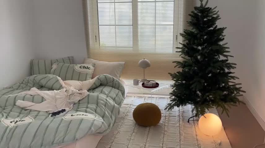 91家纺网 家纺一手货源 找家纺 昔可 2022新款简约条纹系列牛奶绒四件套 chic条纹绿