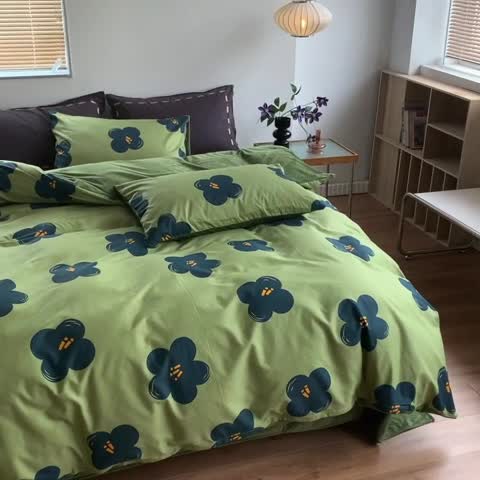 91家纺网 家纺一手货源 找家纺 （总）怡家居 2022秋冬A版棉B版水晶绒四件套