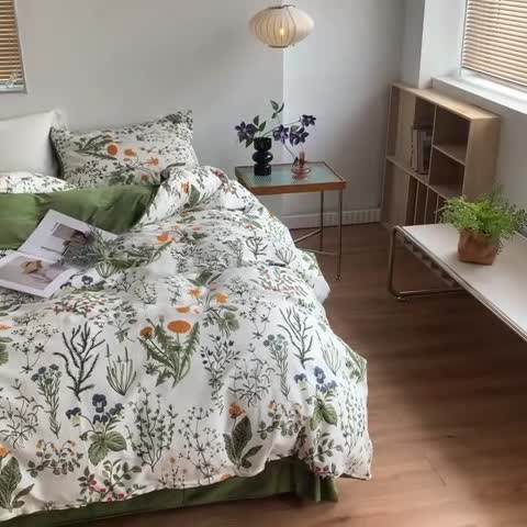 91家纺网 家纺一手货源 找家纺 怡家居 2022秋冬A版棉B版水晶绒四件套 浅香