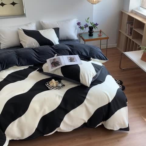 91家纺网 家纺一手货源 找家纺 怡家居 2022秋冬A版棉B版水晶绒四件套 心田