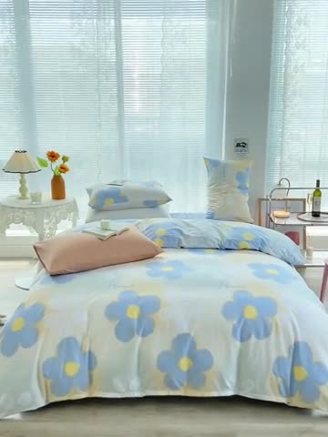 91家纺网 家纺一手货源 找家纺 安莱生活 2022新款秋冬家用60支纯棉印花三四件套 梦幻系类-花开故里