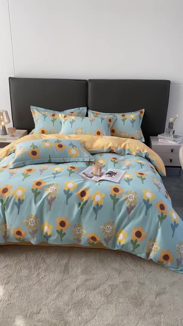 91家纺网 家纺一手货源 找家纺 棉生活  2022新款铂金全棉磨毛系列（AB版设计）花样年华