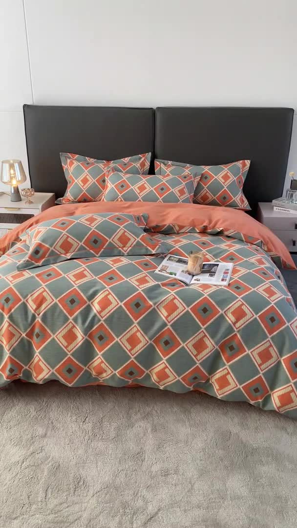 91家纺网 家纺一手货源 找家纺 棉生活  2022新款铂金全棉磨毛系列（AB版设计）莫妮卡