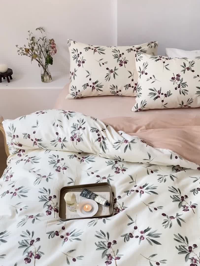 91家纺网 家纺一手货源 找家纺 棉眠 2022新款AB版棉加绒四件套 加州西梅棉加绒