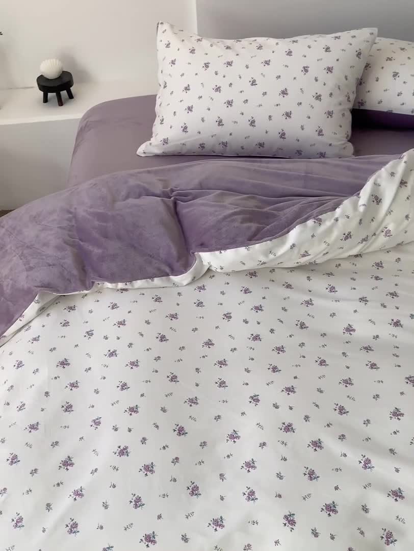 91家纺网 家纺一手货源 找家纺 棉眠 2022新款AB版棉加绒四件套 夏日恋情棉加绒