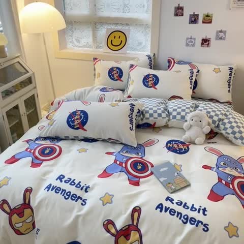 91家纺网 家纺一手货源 找家纺 （总）金丝鸟 2023春夏新品13372全棉四件套