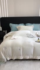 91家纺网 家纺一手货源 找家纺 沐白家纺 2022牛奶绒四件套-玉铃兰 玉铃兰-奶白