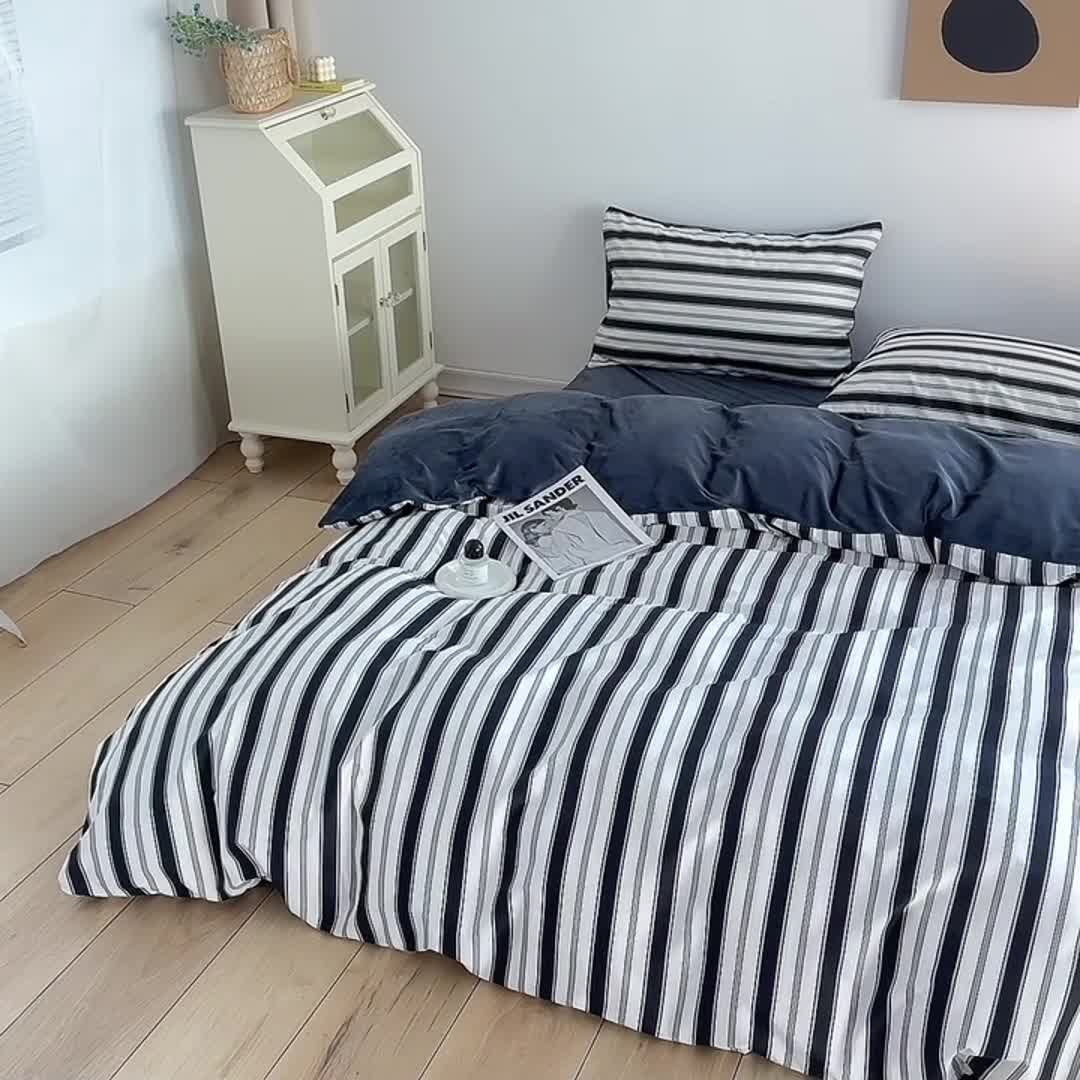 91家纺网 家纺一手货源 找家纺 怡家居 2022秋冬A版棉B版水晶绒四件套自由