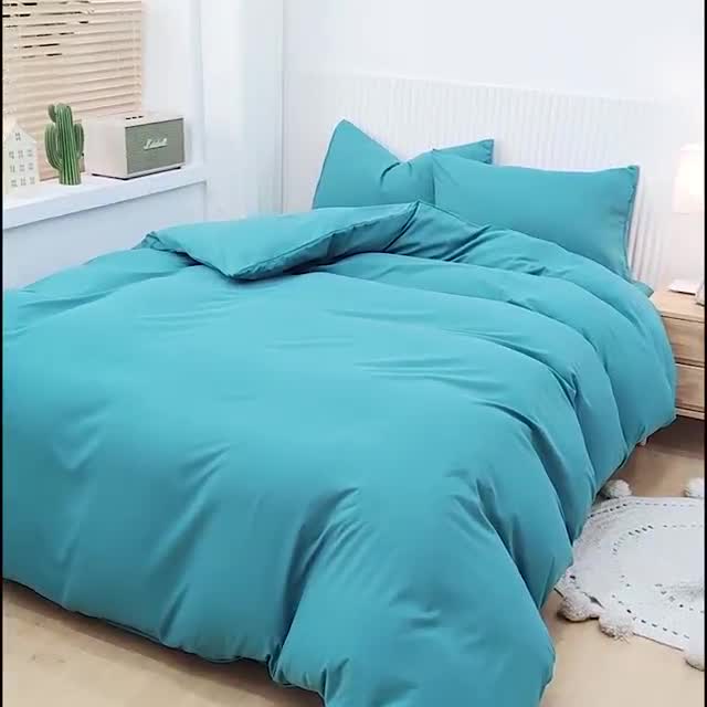 91家纺网 家纺一手货源 找家纺 乐居坊 2023新款纯色忆丝棉四件套 香菲-草绿