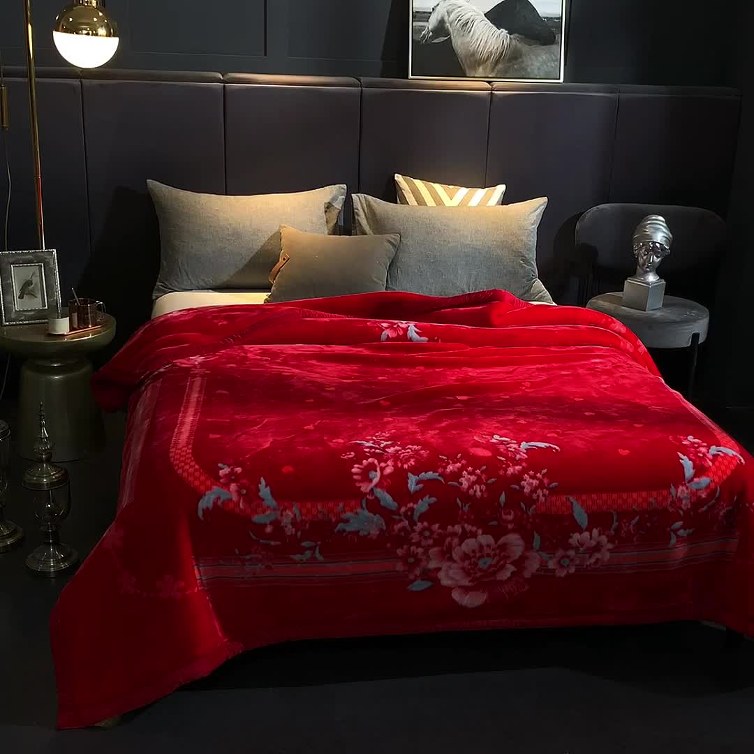 91家纺网 家纺一手货源 找家纺 （总）凯轩毛毛毯毯子 婚庆长毛云毛毯毯子