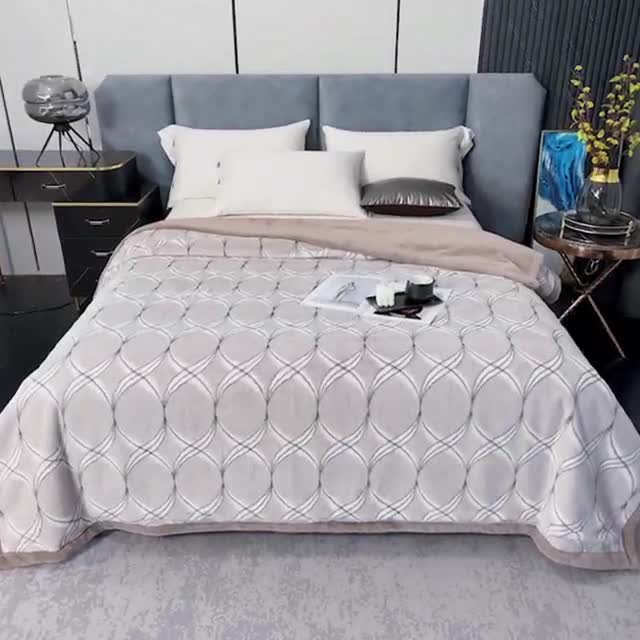 91家纺网 家纺一手货源 找家纺 凯轩毛毛毯毯子 仿皮草轻奢花貂毛毯毯子 利亚