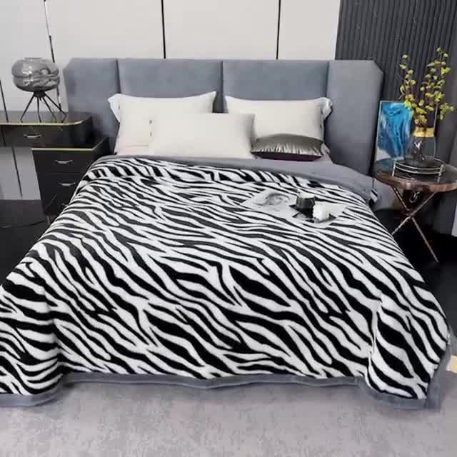 91家纺网 家纺一手货源 找家纺 （总）凯轩毛毛毯毯子 仿皮草轻奢花貂毛毯毯子