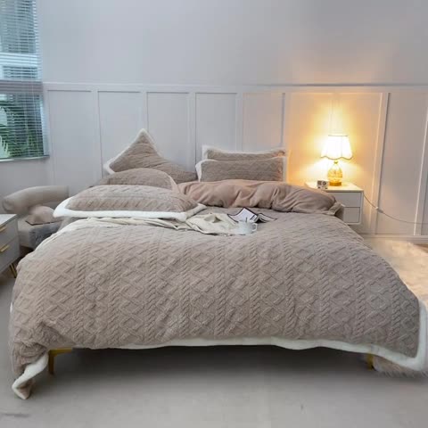 91家纺网 家纺一手货源 找家纺 （总）潮邦 2025【含买家秀】塔芙绒牛奶绒轻奢保暖四件套