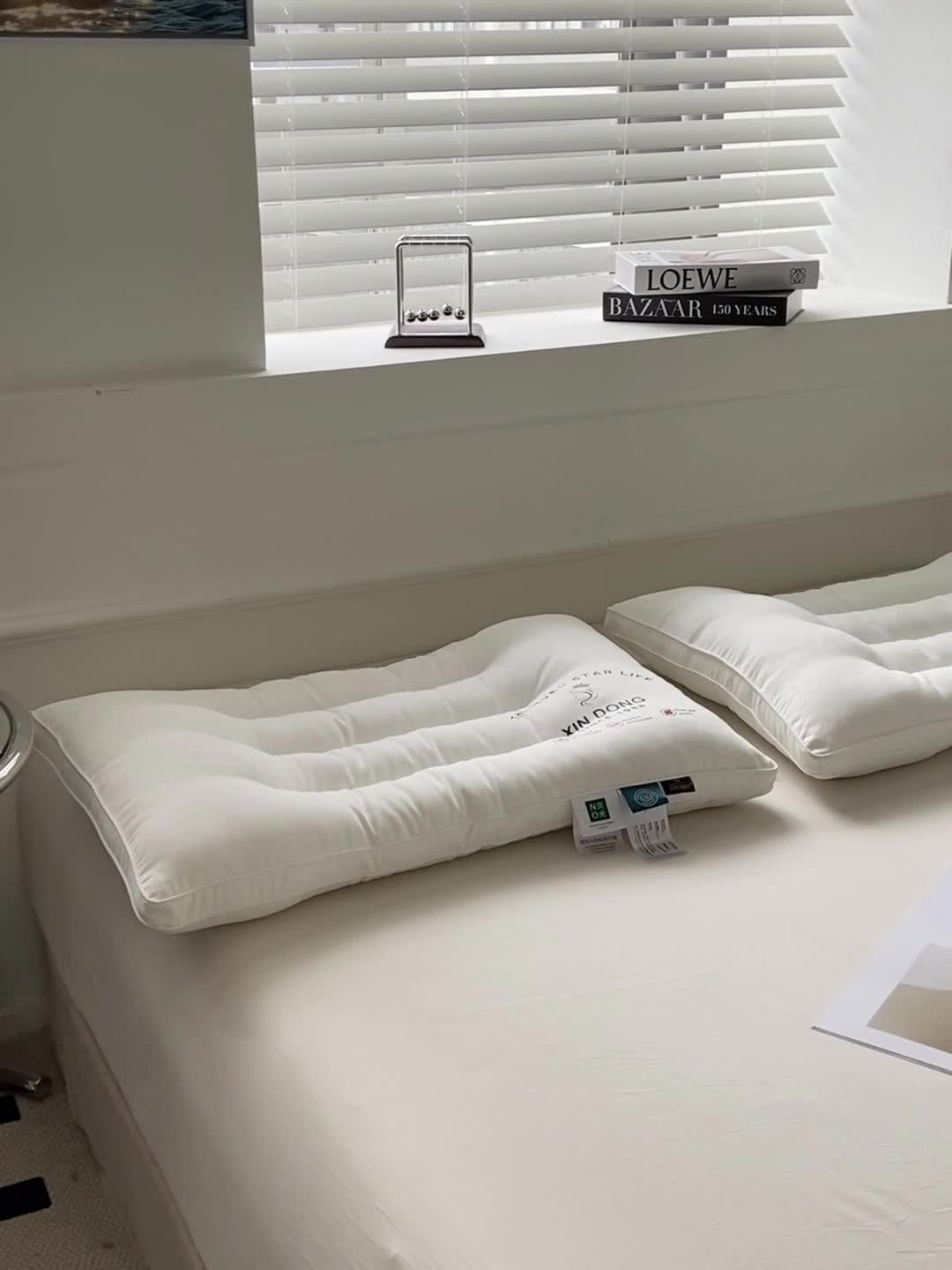 91家纺网 家纺一手货源 找家纺 伊被源 2022新款100s安睡羽丝绒枕头枕芯 48*74cm/个低枕