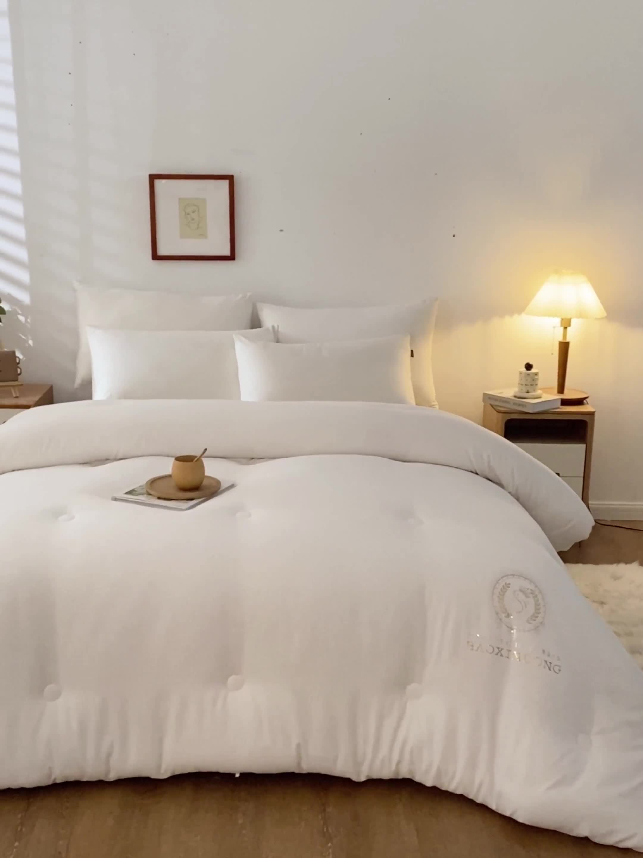 91家纺网 家纺一手货源 找家纺 （总）伊被源 2022新款A类贡缎提花大豆被被子被芯