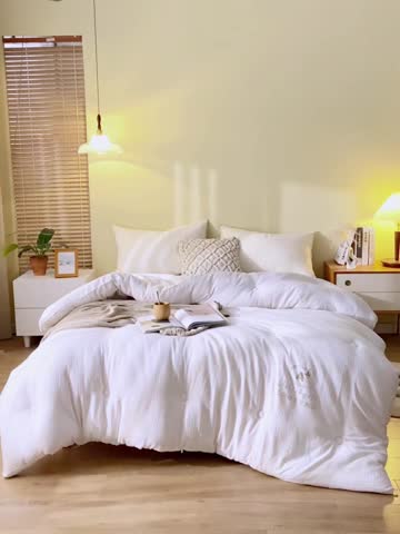 91家纺网 家纺一手货源 找家纺 总 伊被源2022新抗菌大豆被冬被春秋被被芯被子-华夫格A+