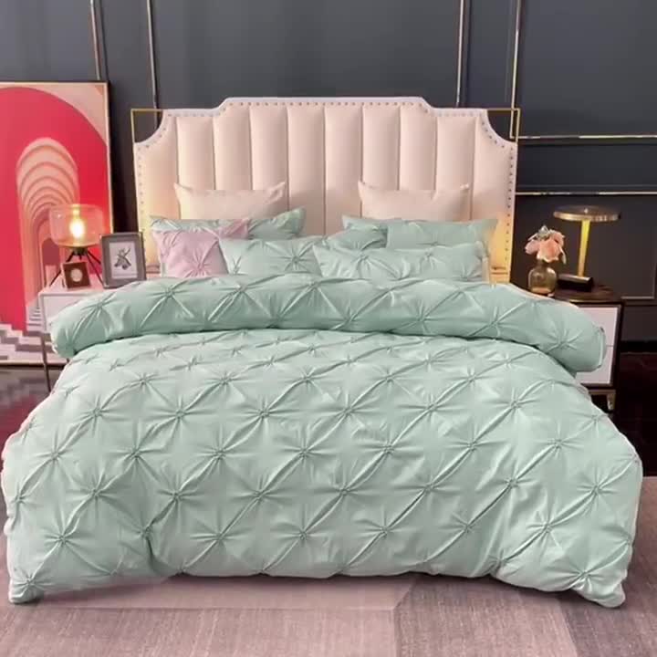 91家纺网 家纺一手货源 找家纺 宅家居 2024轻奢全棉纯手工扭花四件套-巴洛斯 巴洛斯-竹绿