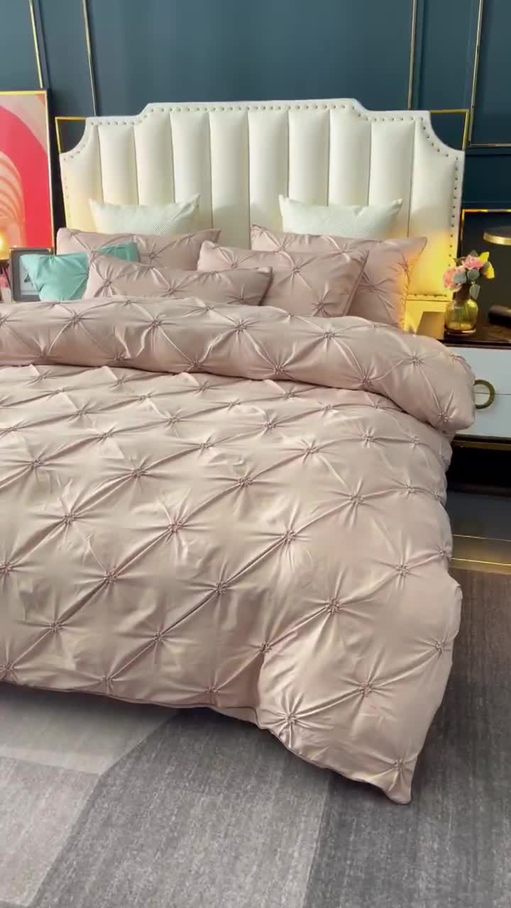 91家纺网 家纺一手货源 找家纺 宅家居 2024轻奢全棉纯手工扭花四件套-巴洛斯 巴洛斯-香槟金