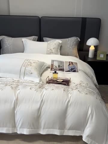 91家纺网 家纺一手货源 找家纺 （总）优悦 2023新款轻奢磨毛系列四件套-玛德琳