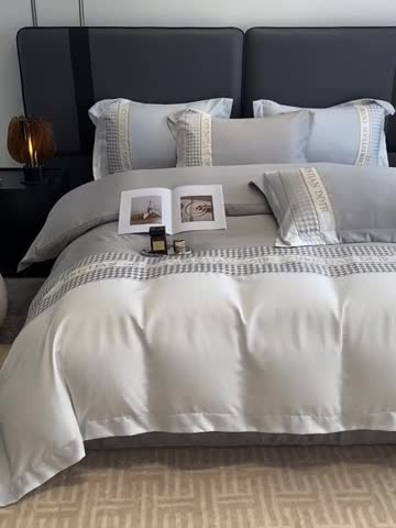 91家纺网 家纺一手货源 找家纺 （总）优悦 2023新款轻奢磨毛系列四件套-伊芙琳